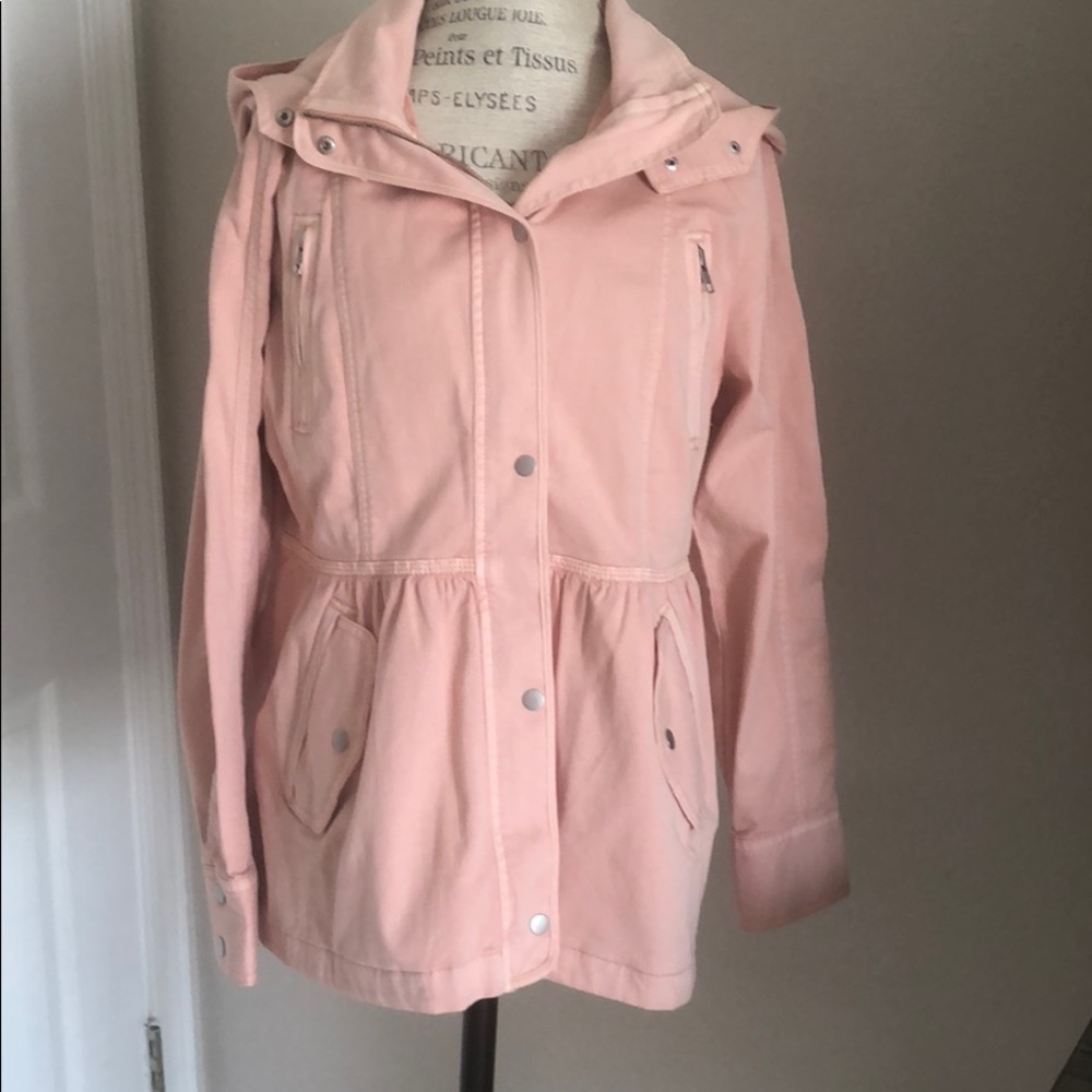 Ann taylor loft pink utility jacket